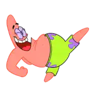 patrick star from spongebob squarepants laying on his back