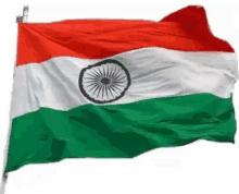 the flag of india is waving in the wind .