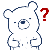 a drawing of a teddy bear with a question mark on its head