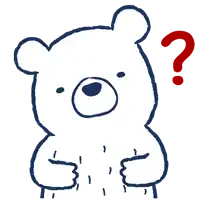 a drawing of a teddy bear with a question mark on its head