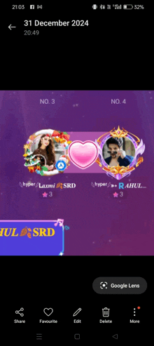 a screenshot of a couple 's profile on a cell phone