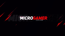 a black background with red lines and the words micro gamer on it