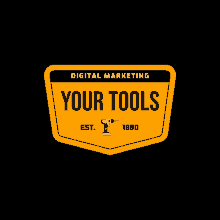 a yellow sign that says digital marketing your tools on it