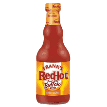 a bottle of frank 's red hot buffalo wing sauce