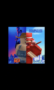 a movie poster for double life shows a man in a hat