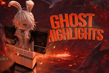 a poster for ghost highlights shows a girl with white hair and bunny ears