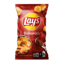 a bag of lay 's potato chips with a bowl of chips