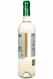 a bottle of bicycles wine with a green cap