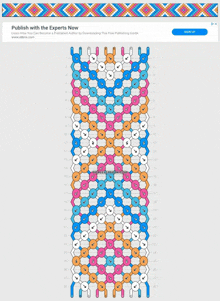 a screenshot of a friendship bracelet pattern on a website .