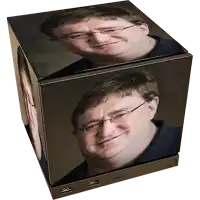 a cube with a man 's face on it with glasses