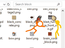 a screenshot of a search block with a stick figure in the middle