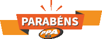 a sign that says parabéns ppa in white letters