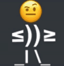 a stick figure with a yellow smiley face on it 's head and arms .