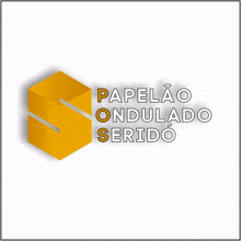 a logo for papelao ondulado serido shows a yellow box