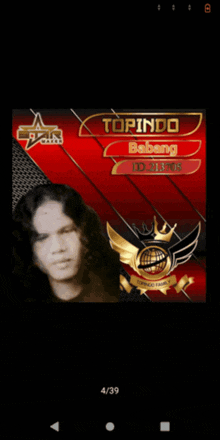 a picture of a man with the name topindo babang on it