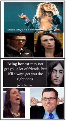 a collage of images with a quote from john lennon