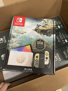 a box for a nintendo switch special edition oled