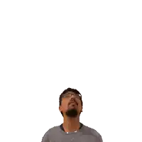 a man looking up at the number 18
