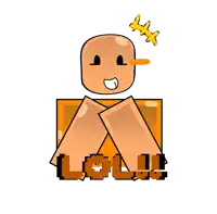 a cartoon drawing of a man with the word lol on it