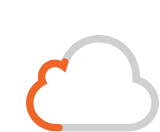 an icon of a cloud with a red arrow pointing to it .