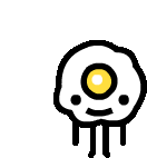 an icon of a fried egg with a face on it