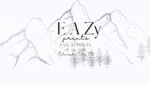 a drawing of a mountain with the words eazy prints