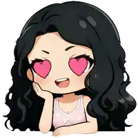 a girl with heart shaped eyes is wearing a pink shirt