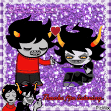 a picture of two trolls with the words thanks for listening on the bottom