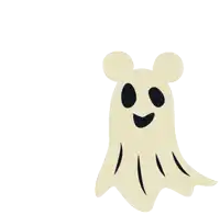 a cartoon ghost with a mickey mouse head and ears