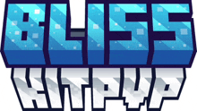 a blue and white logo for a game called bliss httpp