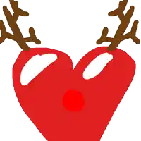 a drawing of a reindeer with antlers and a sign that says merry christmas