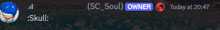 a blurred image of a person 's face with the words " skull " below it