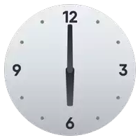 a clock shows that it is almost 5:00