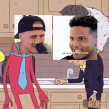 a cartoon of a man saying " that 's sick "