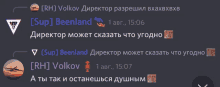 a screenshot of a discord conversation with russian text