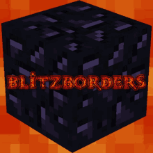 a minecraft block with the words blitzborders on it