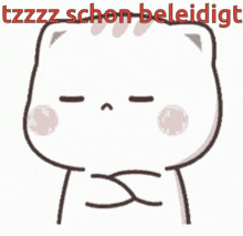 a sticker of a cat with the words tzzz schon beledigt