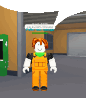 a roblox character is standing in front of a green vending machine