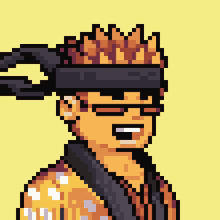 a pixel art drawing of a man wearing sunglasses