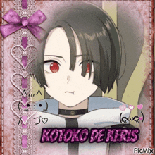 a picture of a girl with the name kotoko de keris