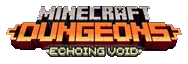 the logo for minecraft dungeons echoing void .