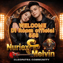 a poster that says welcome di room official 558 on it