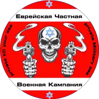 a skull with a star of david on it is holding two guns