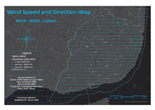 a map showing wind speed and direction for mar - 2022 - lisbon