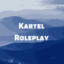 the word roleplay is on a blue background with mountains