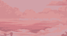 a picture of a pink sky with the words kookie 's trading hub