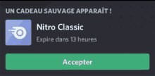 a nitro classic expires in 13 hours and accept button