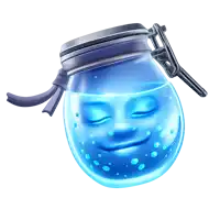 a cartoon illustration of a jar with a smiling face in it