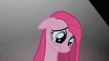 pinkie pie from my little pony is crying and looking sad