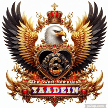 a picture of an eagle with the name yaadein